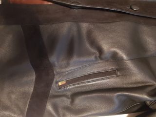 Chaqueta de Piel Negra hombreras Zerimar Talla M