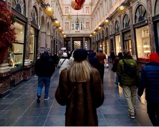 Abrigo de pelo natural marrón