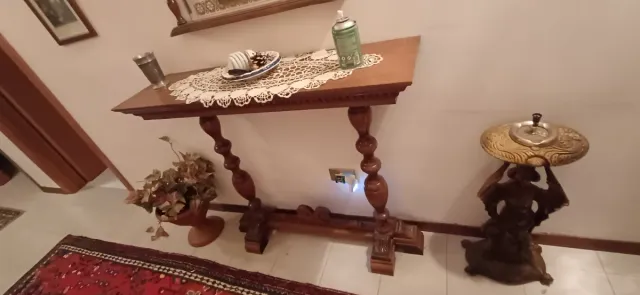 Consolle 50e + appendiabiti 100e Vintage in legno