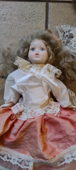 Set 3 Bambole Antiche Porcellana