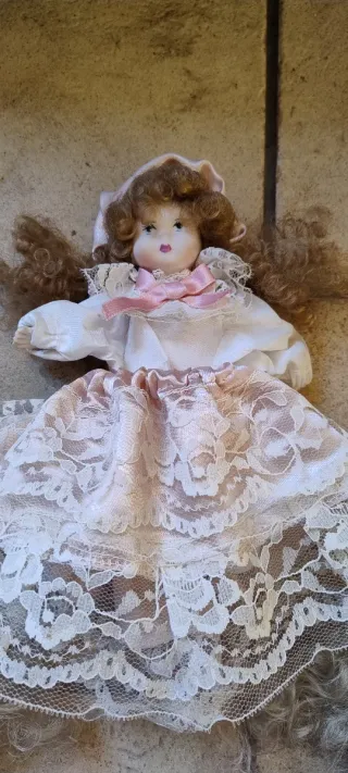 Set 3 Bambole Antiche Porcellana