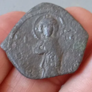 ≡ Moneda antigua Jesucristo Pantocrátor bizantina