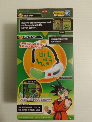 Dragon Ball Z Saiyan Scouter Bandai con 2 carte