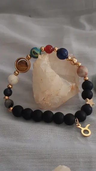 Pulsera Signo Tauro Piedras Naturales