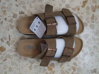 Sandalias Birkenstock Talla 40 Verde/Gris