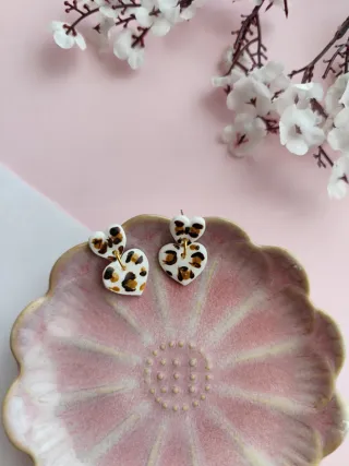 Pendientes Corazón Leopardo