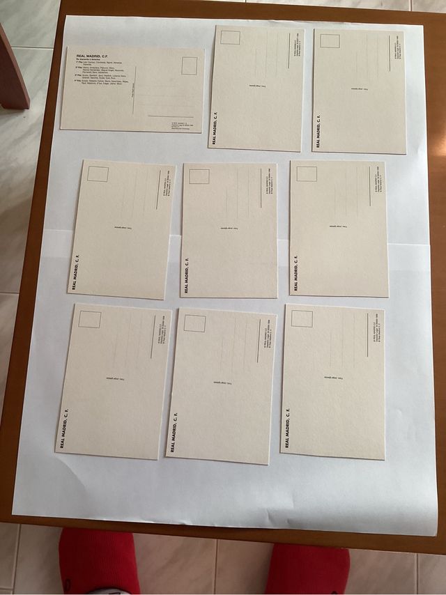 Cartoline ufficiali del Real Madrid stagione 1998/1999