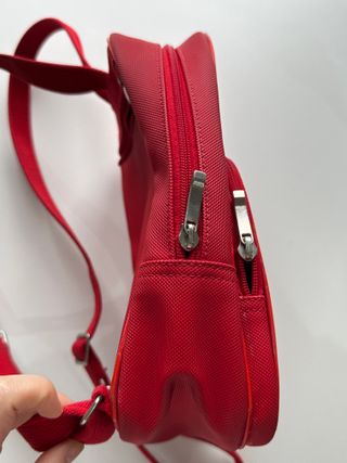 Bolso Mochila Lacoste Vintage Rojo Mujer