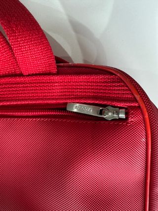 Bolso Mochila Lacoste Vintage Rojo Mujer