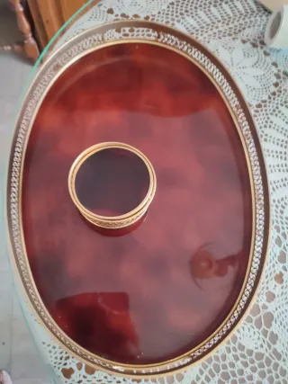 Bandeja Vintage con 6 Posavasos