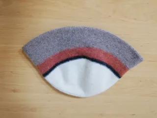 Gorro de invierno mujer gris y blanco