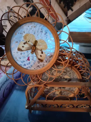 Porta sottobicchieri in bambù intrecciato