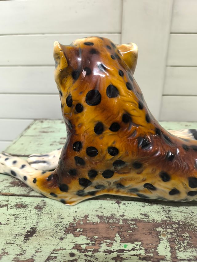 Leopardo de cerámica vintage