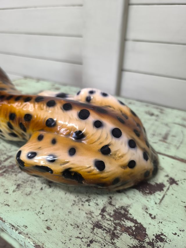 Leopardo de cerámica vintage
