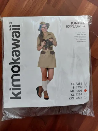 Disfraz Exploradora mujer. Talla M. Nuevo
