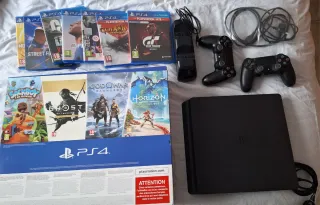 PS4 500GB + 2 Mandos + 7 Juegos + 1 cargador