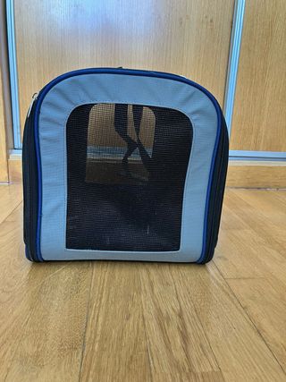 Trasporto per cani/gatti blu e grigio