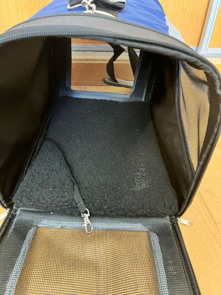 Trasporto per cani/gatti blu e grigio