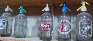 Sifones antiguos de vidrio