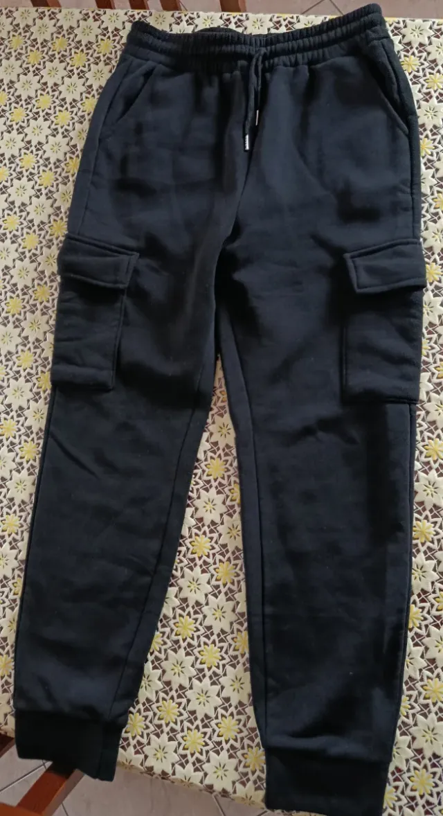 Pantaloni da Ginnastica Donna Cargo Neri