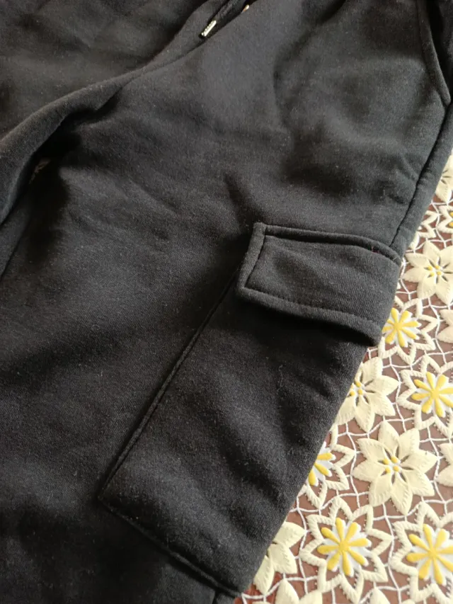 Pantaloni da Ginnastica Donna Cargo Neri