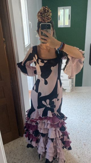 Traje de flamenca mujer talla única