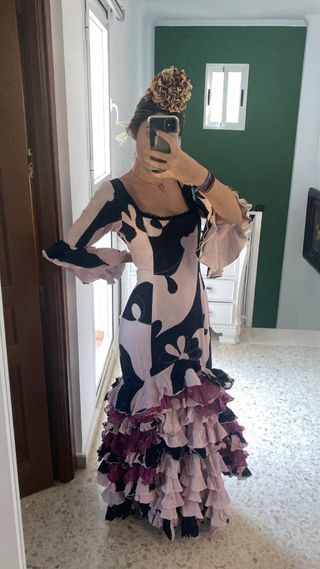 Traje de flamenca mujer talla única