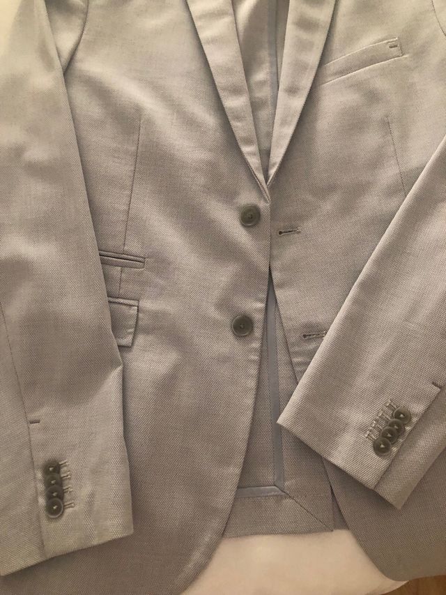Blazer Zara Gris Claro Talla L