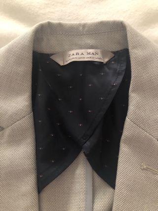 Blazer Zara Gris Claro Talla L
