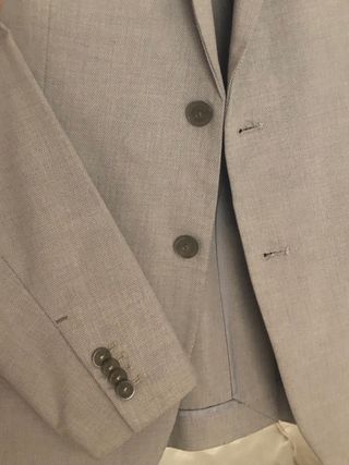 Blazer Zara Gris Claro Talla L