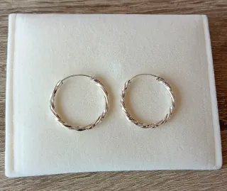 Pendientes Aros Plata Trenzados