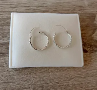 Pendientes Aros Plata Trenzados