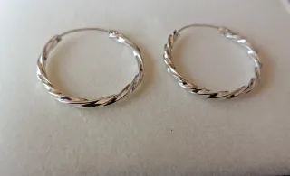 Pendientes Aros Plata Trenzados