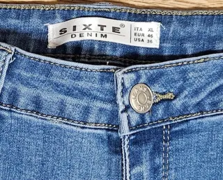 Jeans pitillo Sixte con cisnes bordados