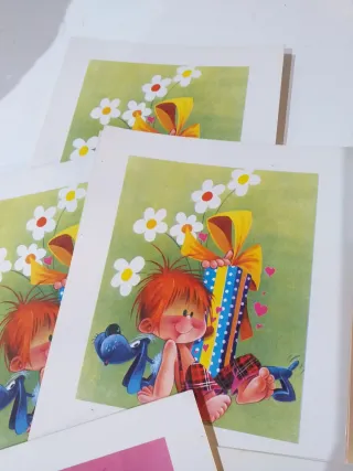 Set di cartoline illustrate vintage