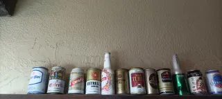 Bottiglie di birra antiche Damm, Africa Star, Go