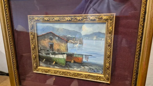 Dipinto a olio paesaggio marino