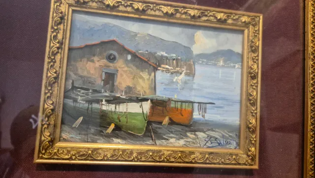 Dipinto a olio paesaggio marino