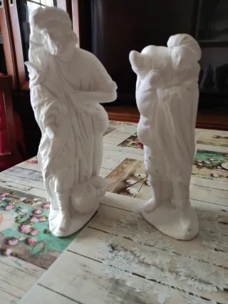 2 Figuras de Escayola Pastores