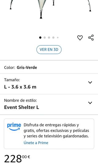 Tenda da festa 3,6 x 3,6 m COLEMAN