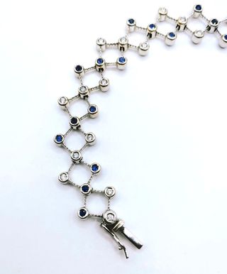 PULSERA CON DIAMANTES ORO BLANCO 18K