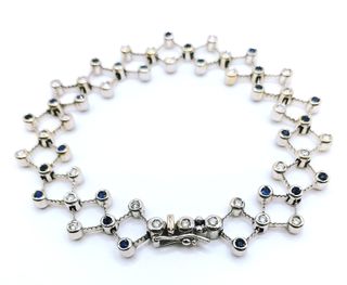 PULSERA CON DIAMANTES ORO BLANCO 18K