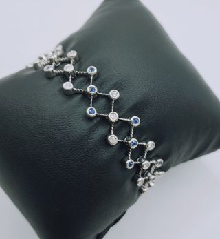 PULSERA CON DIAMANTES ORO BLANCO 18K