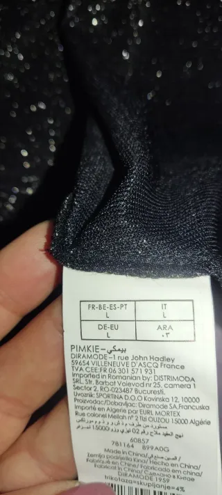 Vestido fiesta  negro de brillo