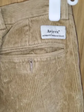 Pantalón Corduroy Avirex Talla M Beige