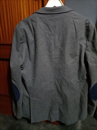 Americana El Ganso Talla 52 Gris Forro Rojo