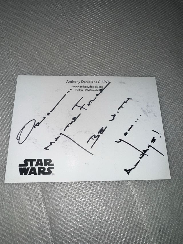 Firma di Anthony Daniels di Star Wars C-3PO