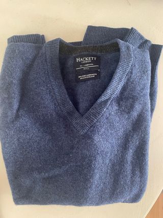 jersey Hackett Lana Azul Talla S