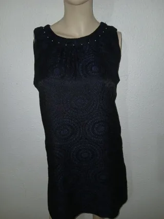 Vestido azul satinado tirantes