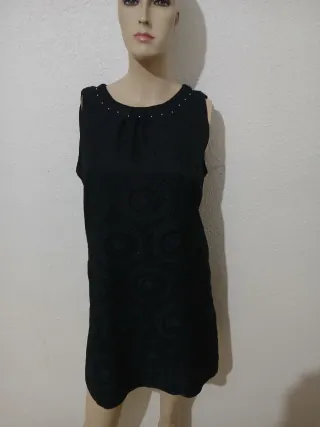 Vestido azul satinado tirantes